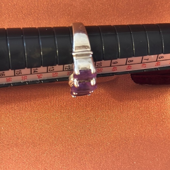Ring Purple Gemstone Stackable Ring - Picture 4 of 10